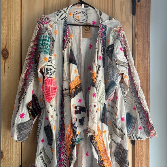A Rare Bird Other - 🆕 A Rare Bird Patchwork Multicolor Open Front Cardigan OS